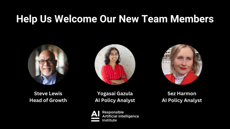 Responsible AI Institute Appoints Head of Growth and New AI Policy Analysts